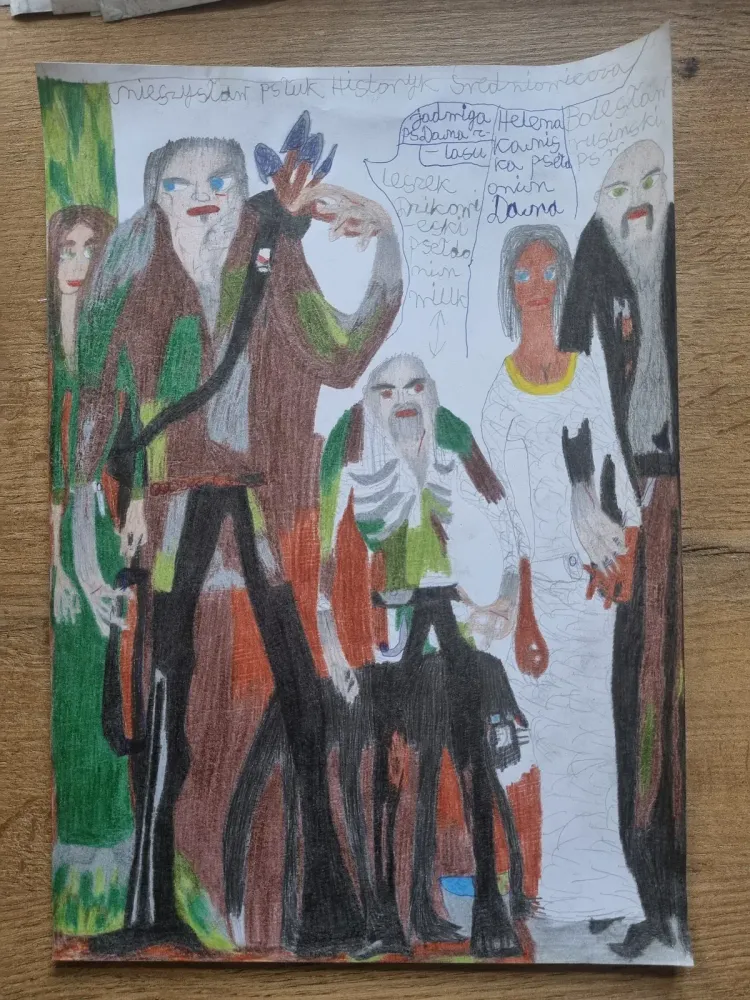 Mieczysław ps. Łuk historyk średniowiecza, Jadwiga ps. Dama z Lasu, Helena Kamińska, Leszek Dzikowiecki, Bolesław Rusiński, zdjęcie 1