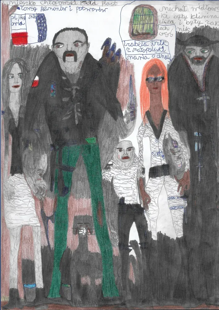 Mieszko Chłopowski ps. Piast, Izabela Dzik z Małopolski, Maria O'Dnals, Lech Gęś, Michał Widłowski – łowcy demonów i potworów, zdjęcie 1