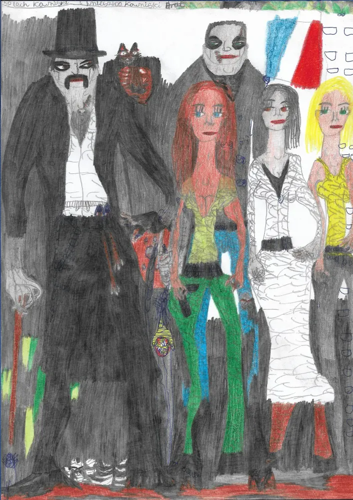 Śp. Lech Kamiński i Mieszko Kamiński, Jasmina de Fru, Lusi McDolands, Adala Makuszko, zdjęcie 1