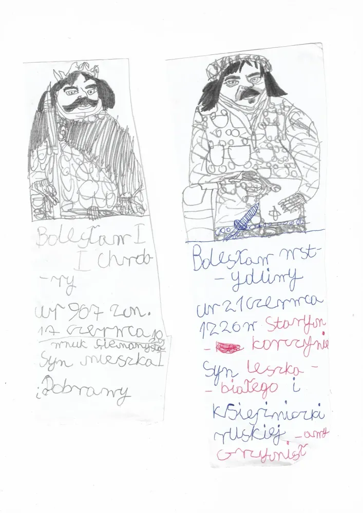 Bolesław I Chrobry i Bolesław Wstydliwy – szkice, zdjęcie 1